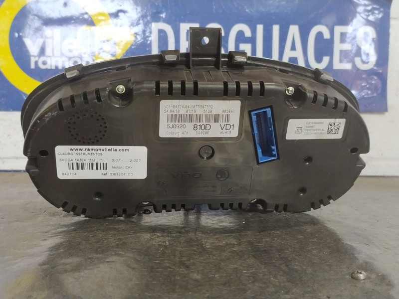 Recambio de cuadro instrumentos para skoda fabia (5j2 )  | 0.07 - ...  | 0.07 - ... referencia OEM IAM 5J0920810D  