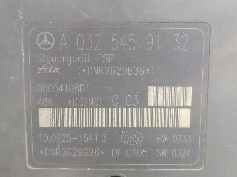 Recambio de abs para mercedes clase c (w203) berlina referencia OEM IAM A0325459132 10092515413 10020403954