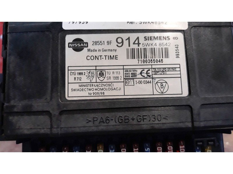 Recambio de caja reles fusibles para nissan primera referencia OEM IAM 5WK48542   Recambio de caja reles fusibles para nissan primera referencia OEM IAM 5WK48542