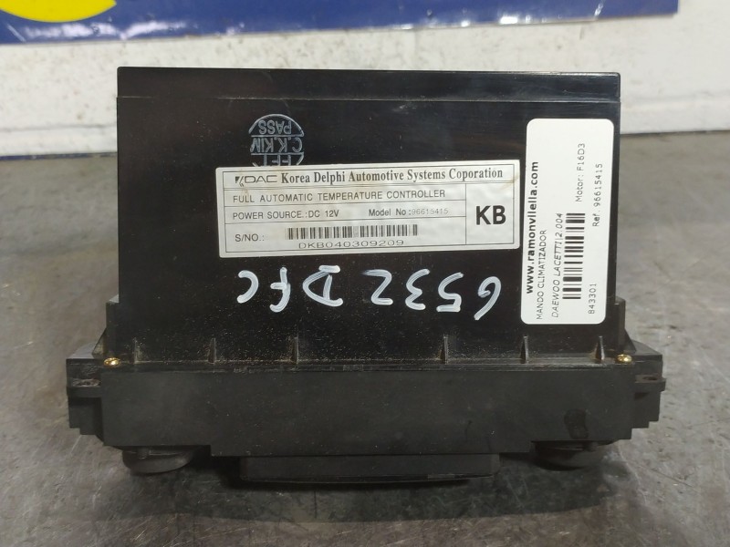 Recambio de mando climatizador para daewoo lacetti 1.6 cat referencia OEM IAM 96615415 DKB040309209S 