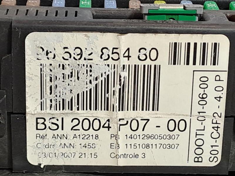 Recambio de centralita bsi para peugeot 207 cc  | 0.07 - ...  | 0.07 - ... referencia OEM IAM BSI2004P0700  