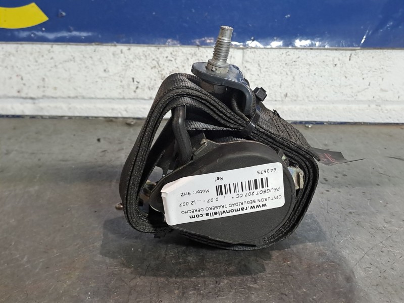 Recambio de cinturon seguridad trasero derecho para peugeot 207 cc  | 0.07 - ...  | 0.07 - ... referencia OEM IAM   