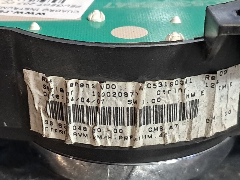 Recambio de cuadro instrumentos para peugeot 207 cc  | 0.07 - ...  | 0.07 - ... referencia OEM IAM A2C53065547  