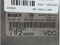 Recambio de centralita motor uce para fiat stilo multi wagon (192) 1.9 jtd 115 | 0.03 - ... 1.9 jtd 115 | 0.03 - ... referencia  2
