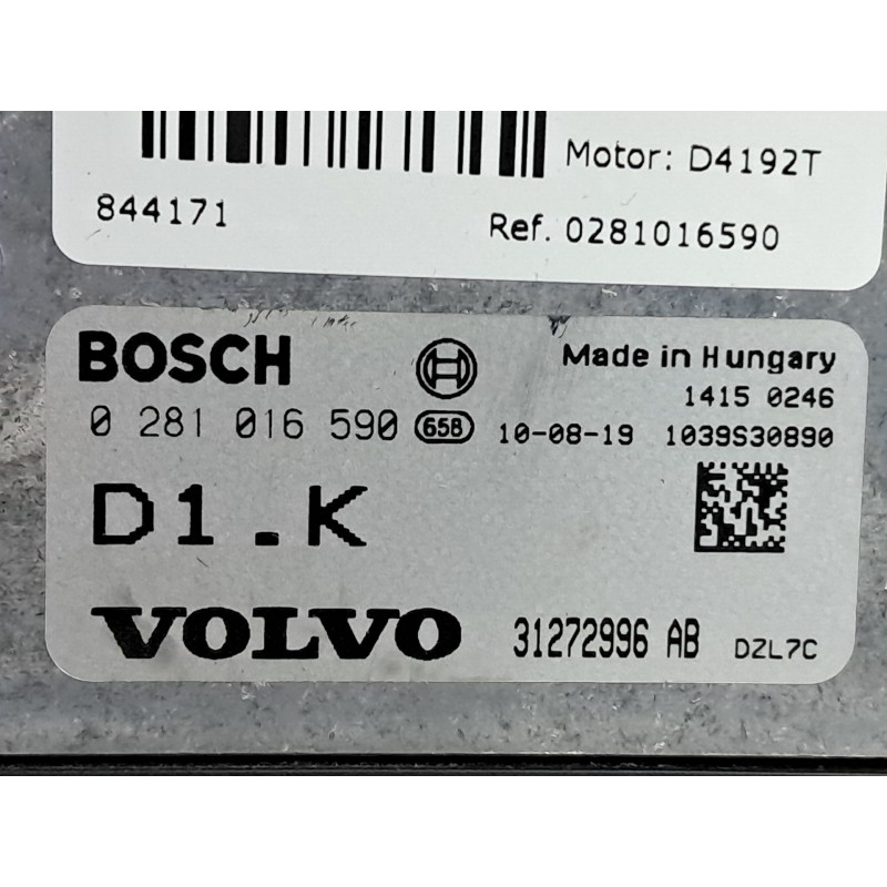 Recambio de centralita motor uce para volvo v50 familiar  | 0.04 - ...  | 0.04 - ... referencia OEM IAM 0281016590  