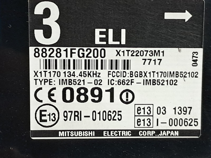 Recambio de centralita confort para subaru impreza g12  | 0.07 - ...  | 0.07 - ... referencia OEM IAM 88281FG200  
