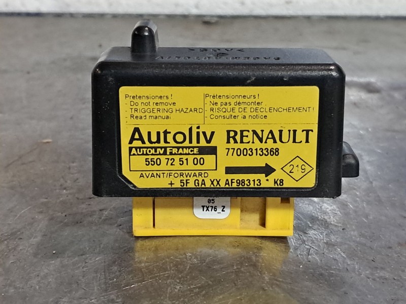 Recambio de centralita airbag para renault kangoo (f/kc0) referencia OEM IAM 550725100 7700313368 