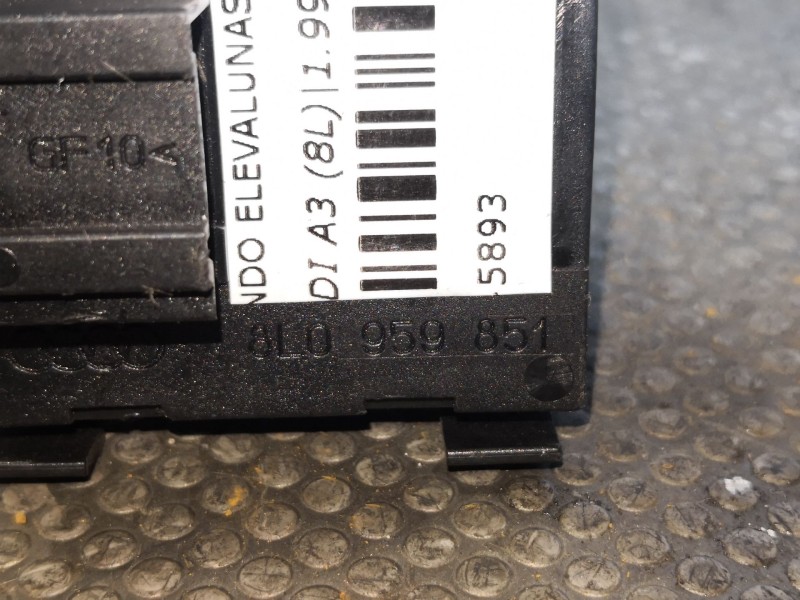 Recambio de mando elevalunas delantero izquierdo para audi a3 (8l) 1.6 ambiente referencia OEM IAM 8L0959851   Recambio de mando elevalunas delantero izquierdo para audi a3 (8l) 1.6 ambiente referencia OEM IAM 8L0959851