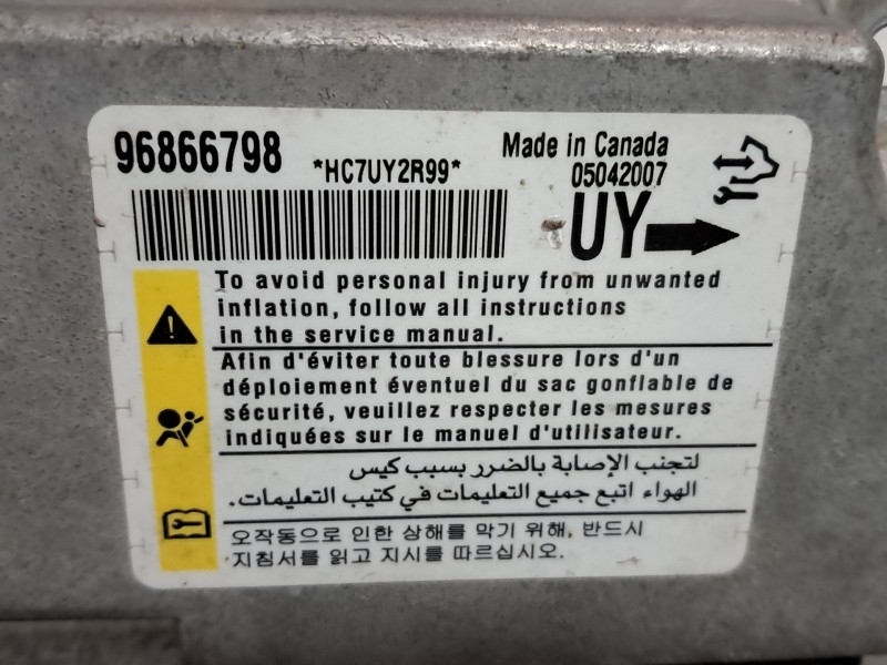 Recambio de centralita airbag para chevrolet captiva 2.0 vcdi ls referencia OEM IAM 96866798  