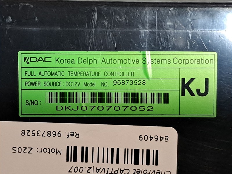 Recambio de mando climatizador para chevrolet captiva 2.0 vcdi ls referencia OEM IAM 96873528  