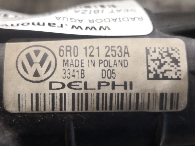 Recambio de radiador agua para seat ibiza (6j5) sport referencia OEM IAM   
