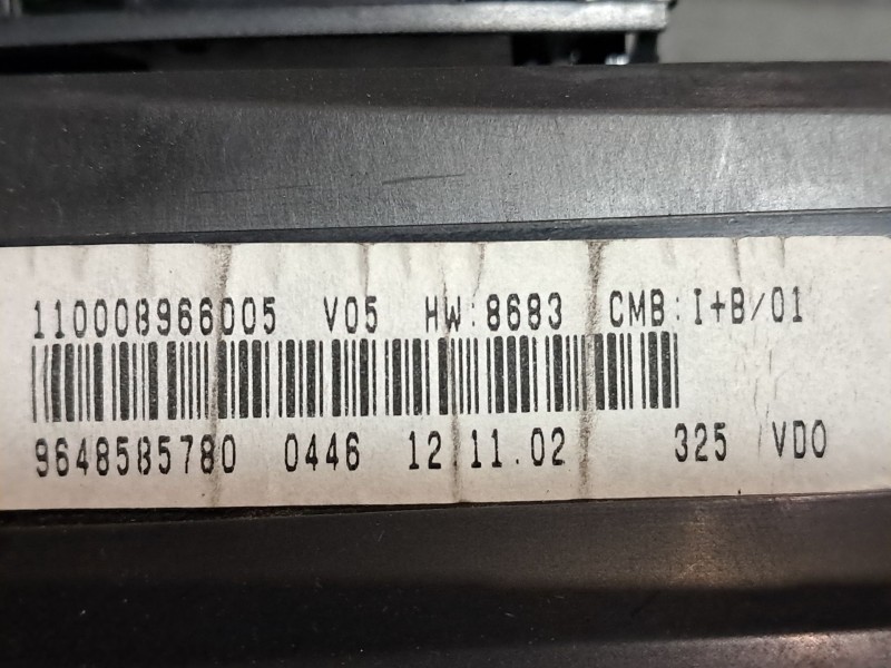 Recambio de cuadro instrumentos para citroen xsara picasso 1.8 16v exclusive referencia OEM IAM 9648585780  