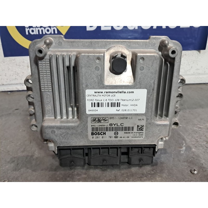 Recambio de centralita motor uce para ford focus 1.6 tdci 109 titanium referencia OEM IAM 0281011701  