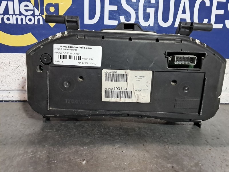 Recambio de cuadro instrumentos para renault clio iii authentique referencia OEM IAM 8200821001D  