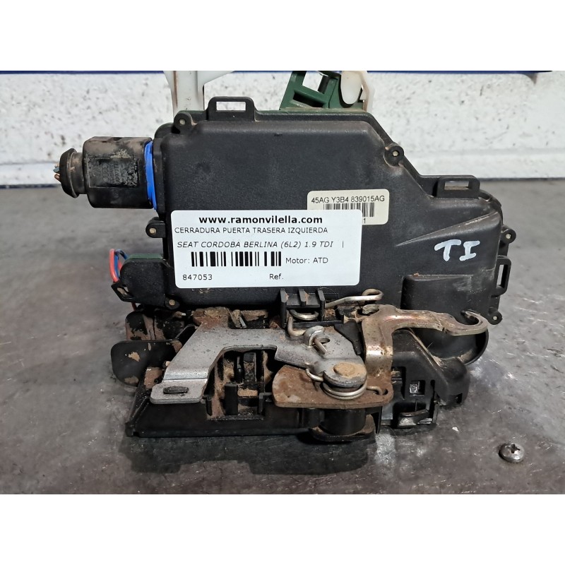 Recambio de cerradura puerta trasera izquierda para seat cordoba berlina (6l2) 1.9 tdi | 0.02 - 0.09 1.9 tdi | 0.02 - 0.09 refer