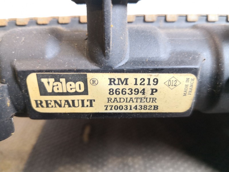 Recambio de radiador agua para renault kangoo express rl 1.2 referencia OEM IAM   