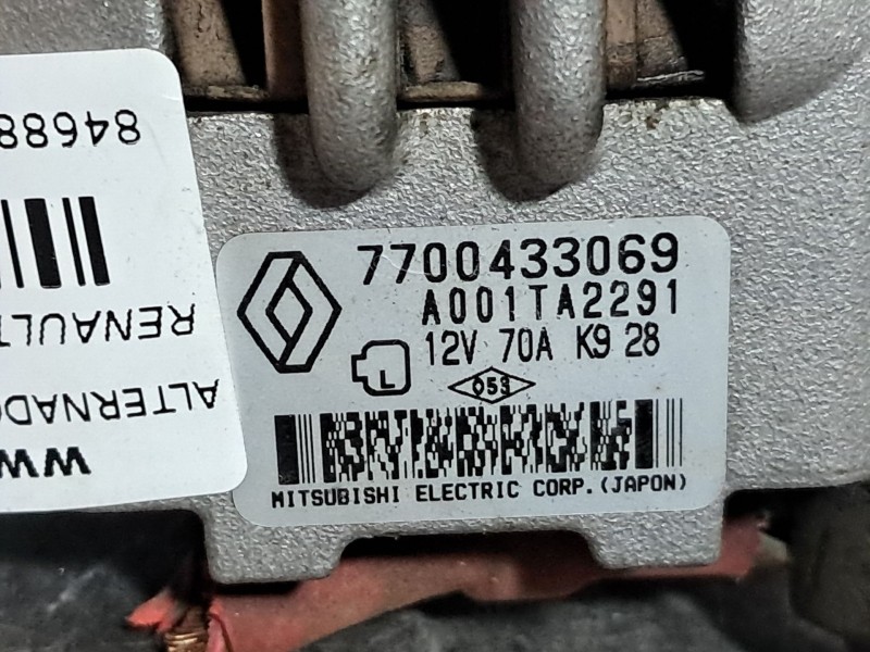 Recambio de alternador para renault kangoo express rl 1.2 referencia OEM IAM 7700433069  