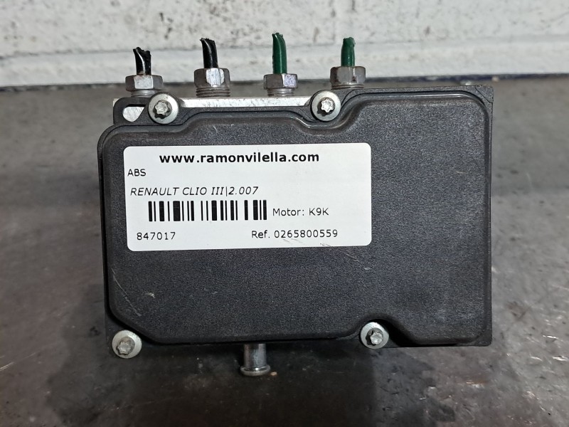 Recambio de abs para renault clio iii authentique referencia OEM IAM 0265800559  