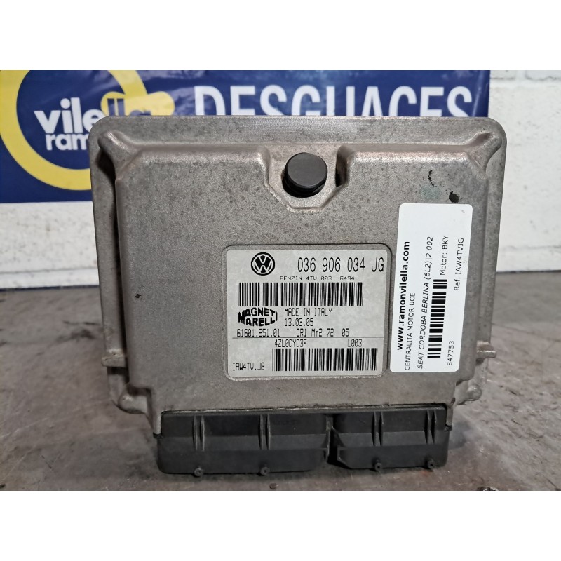 Recambio de centralita motor uce para seat cordoba berlina (6l2) 1.4 16v referencia OEM IAM IAW4TVJG 036906034JG 4TV
