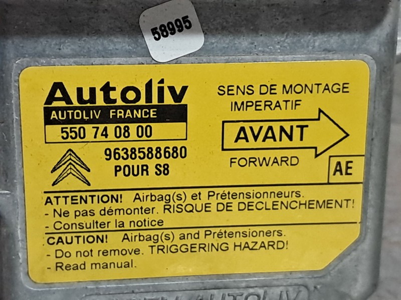 Recambio de centralita airbag para citroen saxo 1.5 d image referencia OEM IAM 9638588680 550740800 