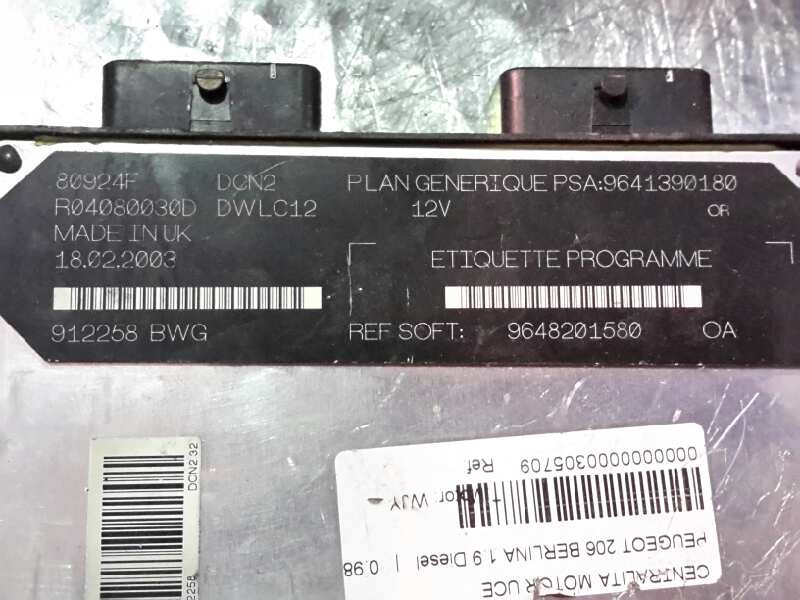 Recambio de centralita motor uce para peugeot 206 berlina 1.9 diesel | 0.98 - ... 1.9 diesel | 0.98 - ... referencia OEM IAM R04