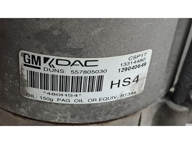 Recambio de compresor aire acondicionado para chevrolet orlando ltz referencia OEM IAM 13314480  