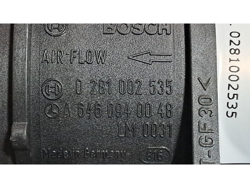 Recambio de caudalimetro para mercedes clase c (w203) berlina referencia OEM IAM 0281002535  