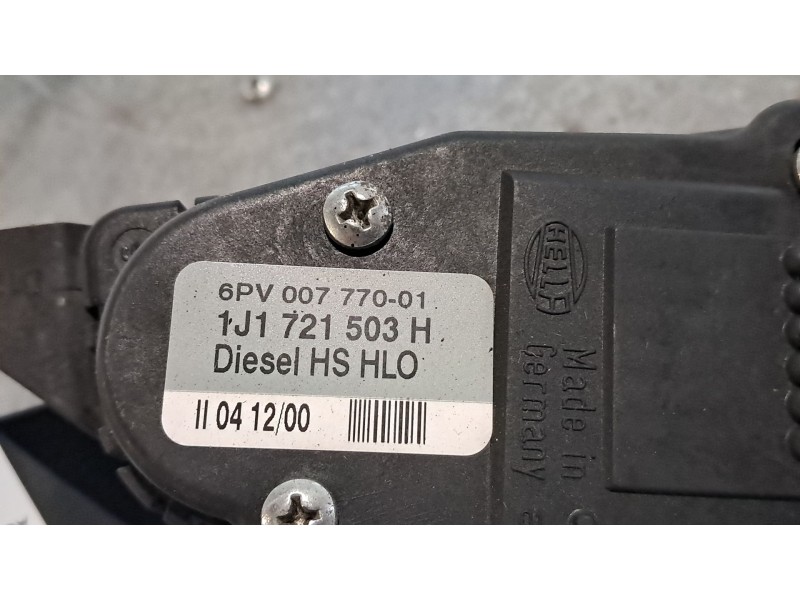 Recambio de potenciometro pedal para audi a3 (8l) 1.9 tdi ambiente referencia OEM IAM 1J1721503H 6PV00777001  Recambio de potenciometro pedal para audi a3 (8l) 1.9 tdi ambiente referencia OEM IAM 1J1721503H 6PV00777001