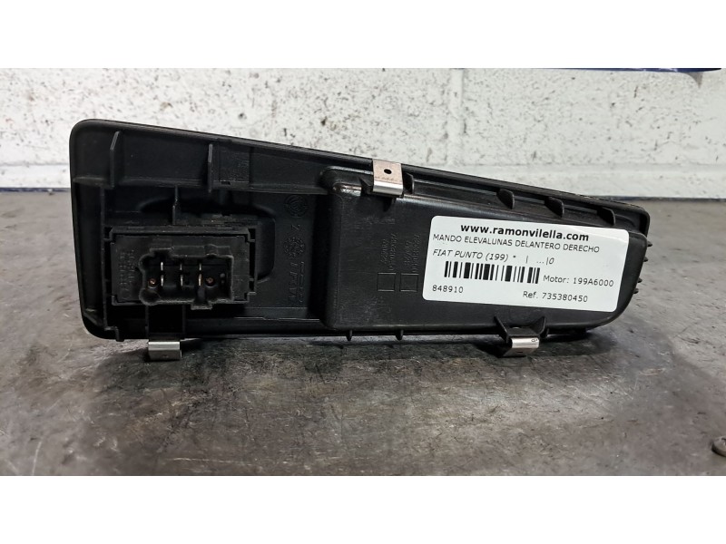 Recambio de mando elevalunas delantero derecho para fiat punto (199)  | ...  | ... referencia OEM IAM 735380450  