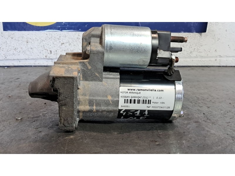 Recambio de motor arranque para nissan qashqai (j11)  | 0.13 - ...  | 0.13 - ... referencia OEM IAM M000TD6071ZE  