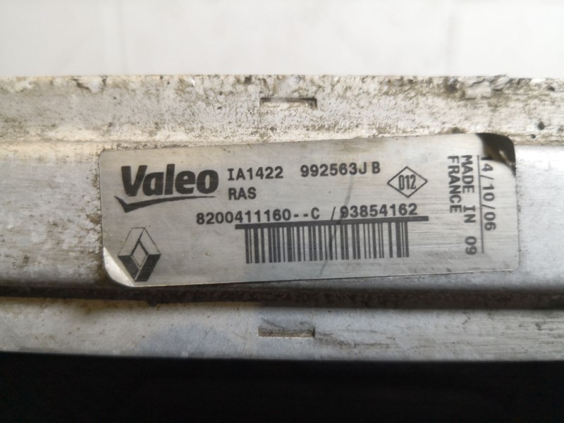 Recambio de intercooler para nissan primastar 2.0dci 115 pro corta 2835pma combi6 referencia OEM IAM 93854162  