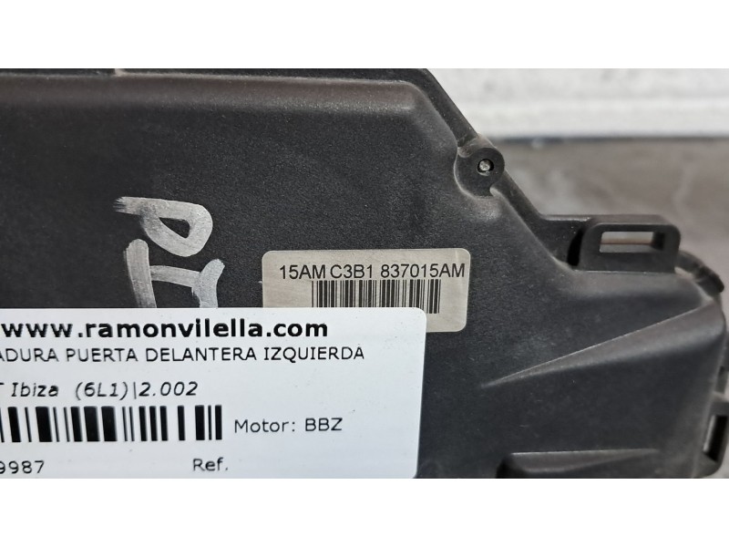 Recambio de cerradura puerta delantera izquierda para seat ibiza (6l1) 1.4 16v referencia OEM IAM 3B1837015AM  