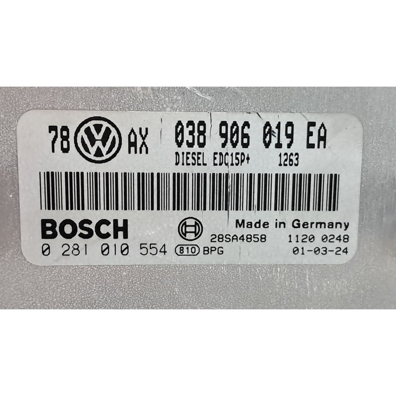 Recambio de centralita motor uce para audi a6 berlina (4b2) 2.8 referencia OEM IAM 0281010554 038906019EA EDC15P+