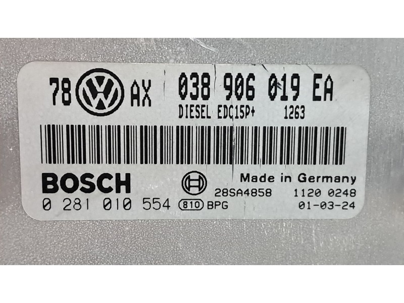 Recambio de centralita motor uce para audi a6 berlina (4b2) 2.8 referencia OEM IAM 0281010554 038906019EA EDC15P+