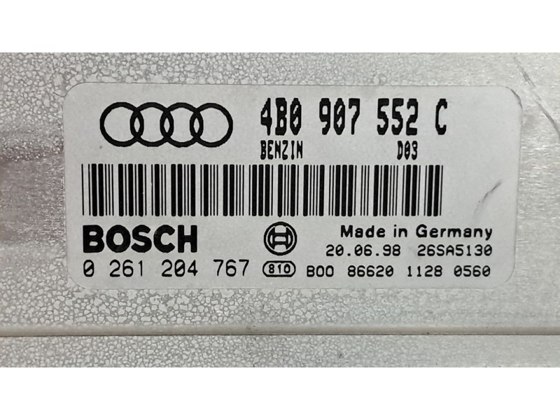 Recambio de centralita motor uce para audi a6 berlina (4b2) 2.4 referencia OEM IAM 0261204767 4B0907552C BENZIN D03