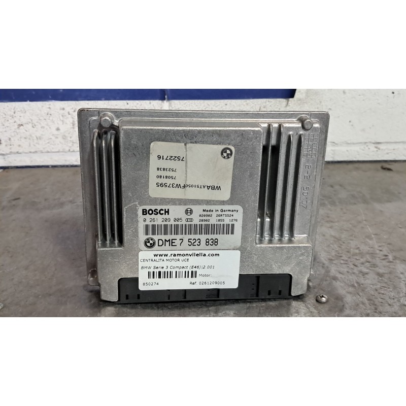 Recambio de centralita motor uce para bmw serie 3 compact (e46) 1.8 316ti referencia OEM IAM 0261209005 7523838 7522716