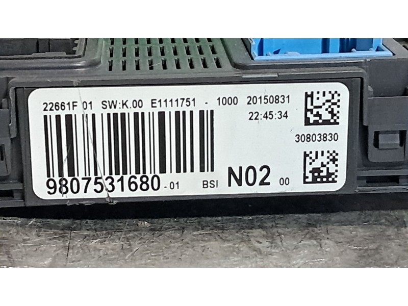 Recambio de centralita bsi para citroen c4 cactus feel referencia OEM IAM BSI N0200  