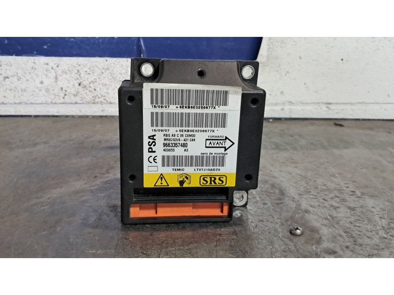 Recambio de centralita airbag para citroen c3 1.4 collection referencia OEM IAM 9663357480  