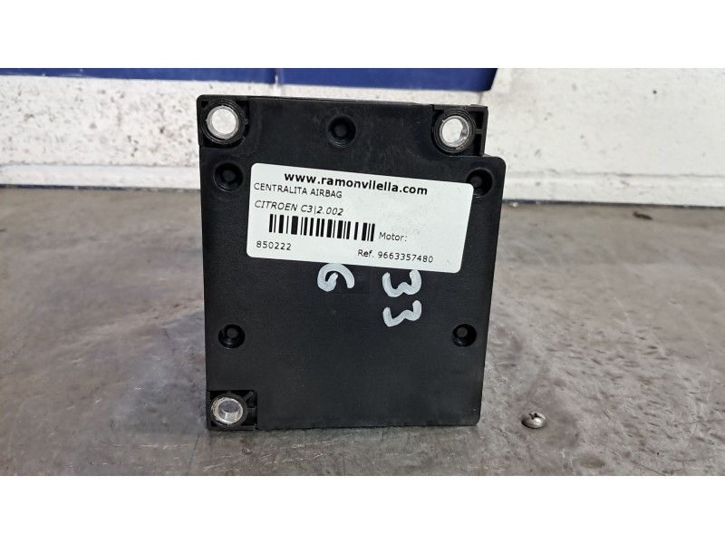 Recambio de centralita airbag para citroen c3 1.4 collection referencia OEM IAM 9663357480  