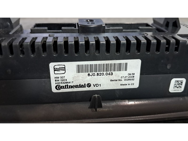 Recambio de mando climatizador para seat ibiza (6j5) sport referencia OEM IAM 6J0820043  