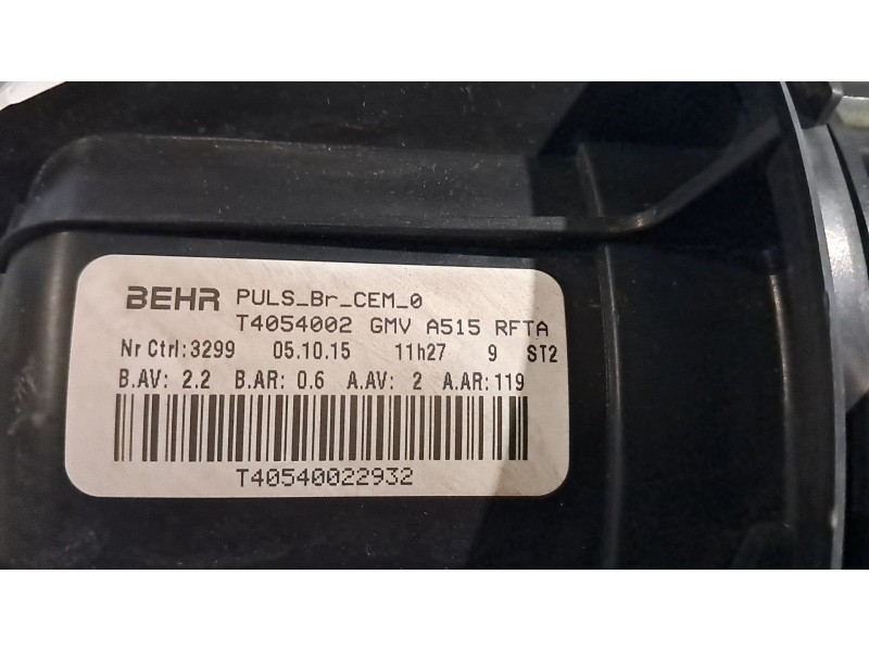 Recambio de motor calefaccion para citroen c4 cactus feel referencia OEM IAM T4054002  