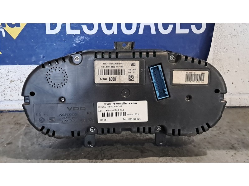 Recambio de cuadro instrumentos para seat ibiza (6j5) sport referencia OEM IAM 6J0920800K  