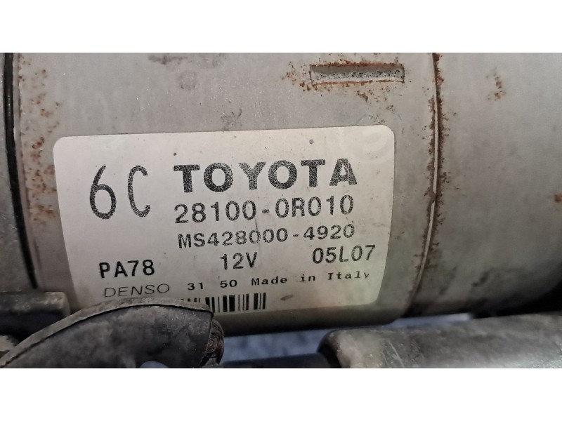 Recambio de motor arranque para toyota auris active referencia OEM IAM 281000R010  