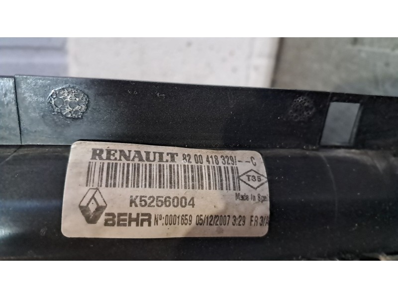 Recambio de radiador agua para renault kangoo authentique referencia OEM IAM   