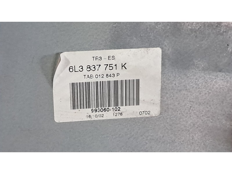 Recambio de elevalunas delantero izquierdo para seat ibiza (6l1) referencia OEM IAM   