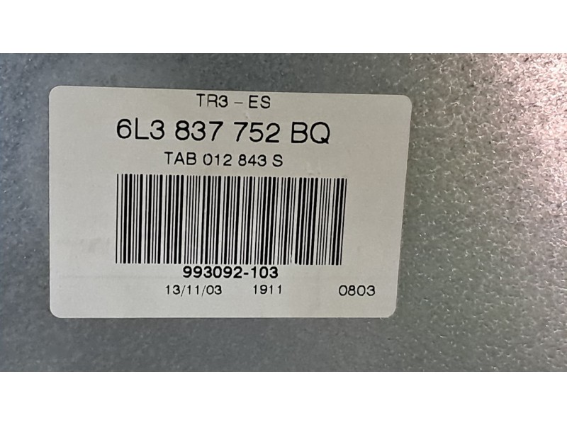 Recambio de elevalunas delantero derecho para seat ibiza (6l1) 1.4 16v referencia OEM IAM   