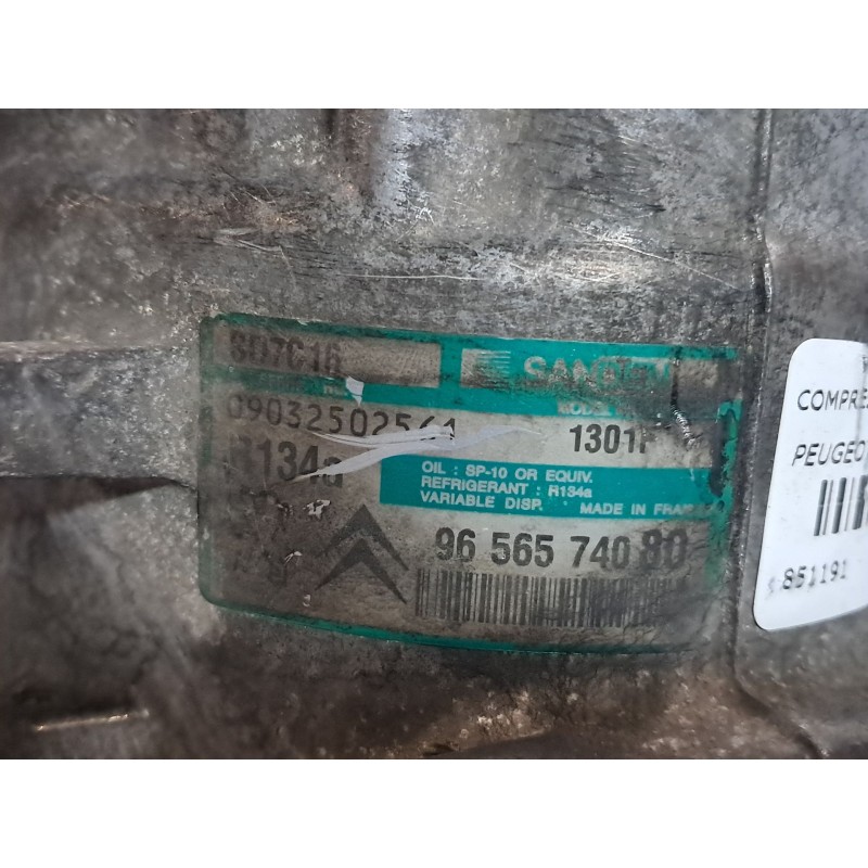 Recambio de compresor aire acondicionado para peugeot 407 2.0 16v hdi fap cat (rhr / dw10bted4) | 0.04 - ... 2.0 16v hdi fap cat