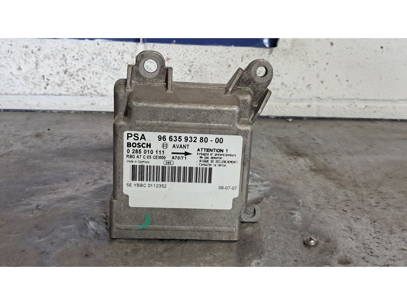 Recambio de centralita airbag para peugeot 207 1.4 hdi referencia OEM IAM 9663593280  
