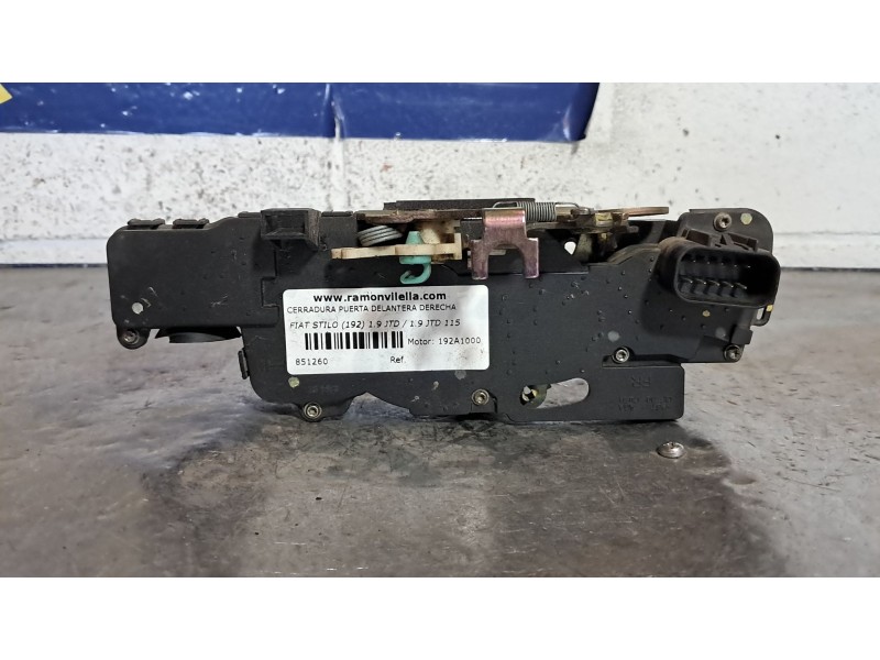 Recambio de cerradura puerta delantera derecha para fiat stilo (192) 1.9 jtd / 1.9 jtd 115 active | 09.01 - 12.03 1.9 jtd / 1.9 
