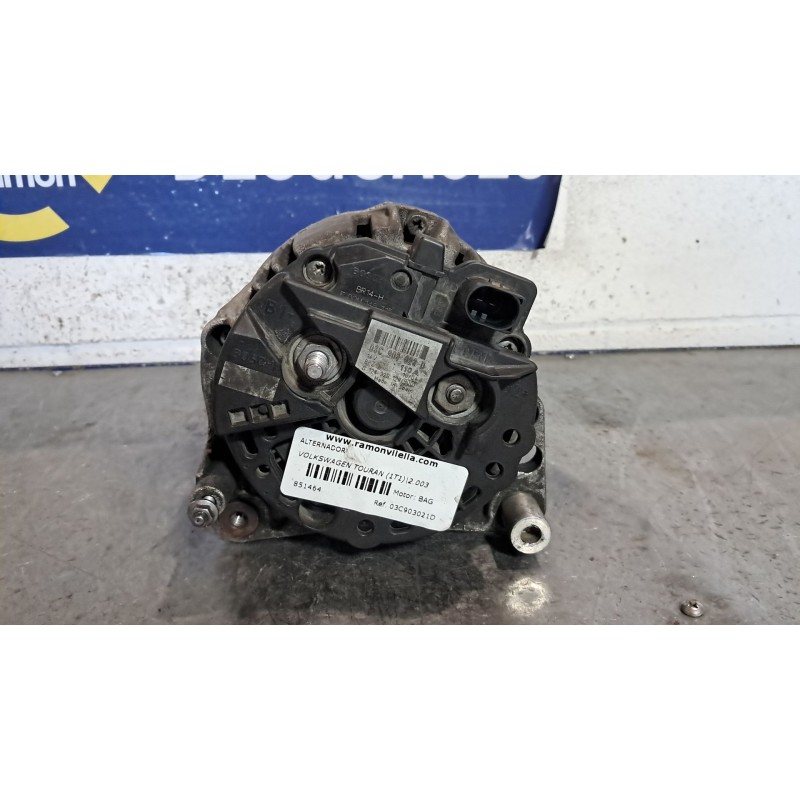 Recambio de alternador para volkswagen touran (1t1) 1.6 16v fsi referencia OEM IAM 03C903021D 0124325128 14V 110A
